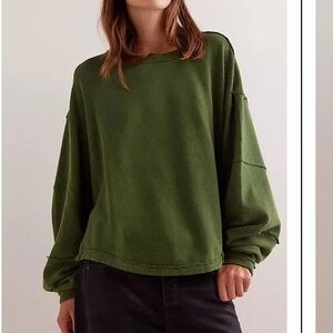 Free People We The Free Oversized Total Eclipse Long Sleeve Tee